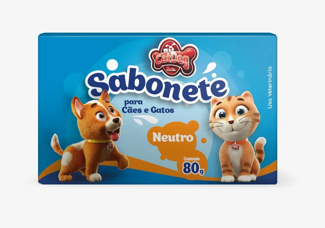 CATDOG SABONETE NEUTRO 80 G